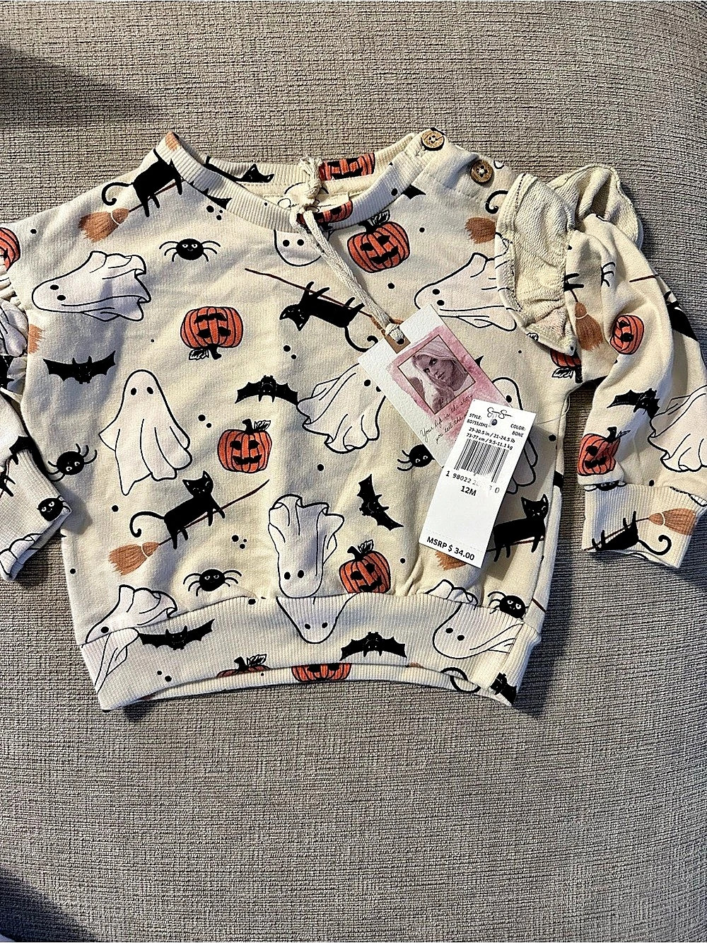 Jessica Simpson Kids Halloween Graphic Sweatshirt 12M